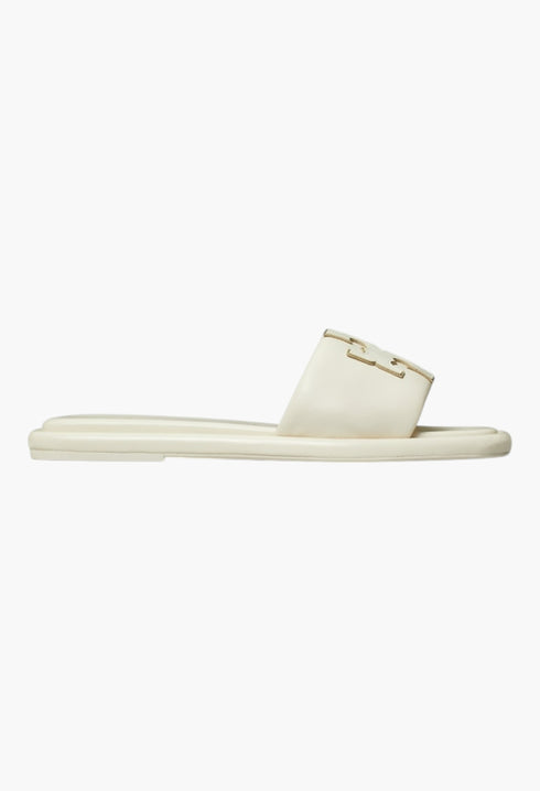 Light Cream/Gold - Double T Sport Slide - GLAM MODA
